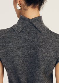 Contro Turtleneck Knit Vest |  Women's Top by Derek Lam 10 Crosby