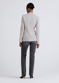 Grey-White Kai Single Breasted Jacket | Women's Jackets by Derek Lam 10 Crosby