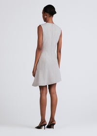 Grey-White Mei Sleeveless Asymmetrical Hem Dress | Women's Dresses by Derek Lam 10 Crosby