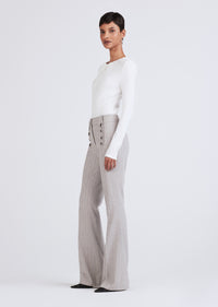 Grey-White Robertson Flare Trouser | Women's Pants by Derek Lam 10 Crosby