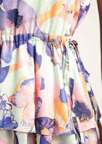 Seafoam Multi Ida Floral Print Dress | Women's Dresses by Derek Lam 10 Crosby