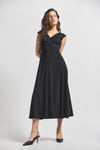 Black Isabel Rouched Sleeveless Dress | Women's Dresses by Derek Lam 10 Crosby