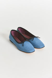 Ocean Denim Jada Square Toe Ballet Flat | Women's Shoes by Derek Lam 10 Crosby