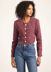 Mulberry Multi Tweed Juliette Tweed Jacket | Women's Jackets by Derek Lam 10 Crosby