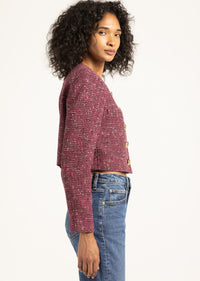 Mulberry Multi Tweed Juliette Tweed Jacket | Women's Jackets by Derek Lam 10 Crosby