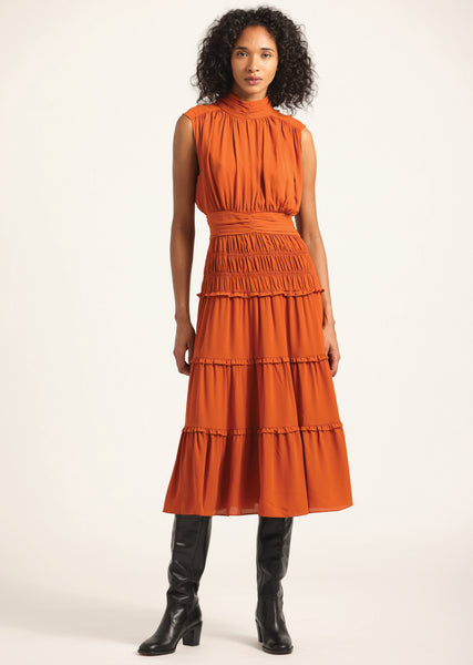 Derek Lam 10 Crosby Junia Ruched Midi Dress