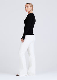 Black Kassandra Ribbed Mock Neck Sweater | Women's Sweater by Derek Lam 10 Crosby