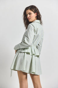 Electric Multi Katherine Belted Button Down Dress | Women's Dresses by Derek Lam 10 Crosby