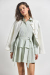 Electric Multi Katherine Belted Button Down Dress | Women's Dresses by Derek Lam 10 Crosby