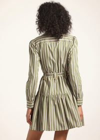 Fatigue Multi Stripe Kayla Dress | Women's Dresses by Derek Lam 10 Crosby