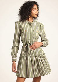 Fatigue Multi Stripe Kayla Dress | Women's Dresses by Derek Lam 10 Crosby