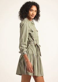 Fatigue Multi Stripe Kayla Dress | Women's Dresses by Derek Lam 10 Crosby