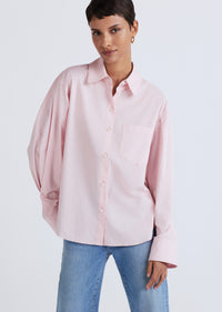 Light Pink Wesley Button Front Shirt | Women's Top by Derek Lam 10 Crosby