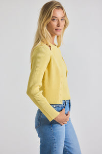 Lonnie Viscose Knit Layered Cardigan - Buttercup
