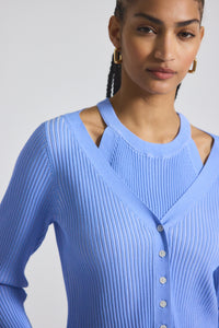 Capri Lonnie Viscose Knit Layered Cardigan | Women's Top by Derek Lam 10 Crosby