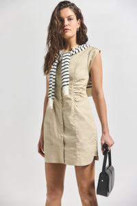 Safari Lotte Mixed Media Dress | Women's Dresses by Derek Lam 10 Crosby