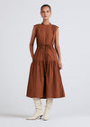 Luggage Margaret Waist Tie Sleeveless Midi Dress | Women's Dress by Derek Lam 10 Crosby