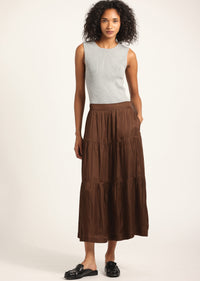 Espresso Lynne Skirt | Women's Skirts by Derek Lam 10 Crosby