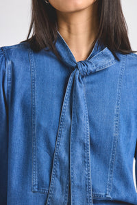 Keri Wash Majah Tencel Denim Blouse | Women's Top by Derek Lam 10 Crosby