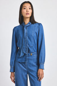 Keri Wash Majah Tencel Denim Blouse | Women's Top by Derek Lam 10 Crosby