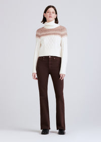 Ivory Marcella Cable Knit And Fair Isle Turtleneck | Women's Top by Derek Lam 10 Crosby