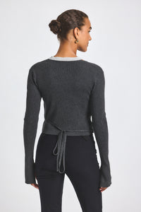 Grey Combo Maren Pre-Styled Cardigan | Women's Top by Derek Lam 10 Crosby