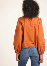 Cinnamon Marlowe Long Sleeve Blouse | Women's Top by Derek Lam 10 Crosby