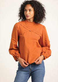 Cinnamon Marlowe Long Sleeve Blouse | Women's Top by Derek Lam 10 Crosby