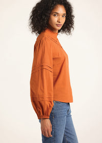 Cinnamon Marlowe Long Sleeve Blouse | Women's Top by Derek Lam 10 Crosby