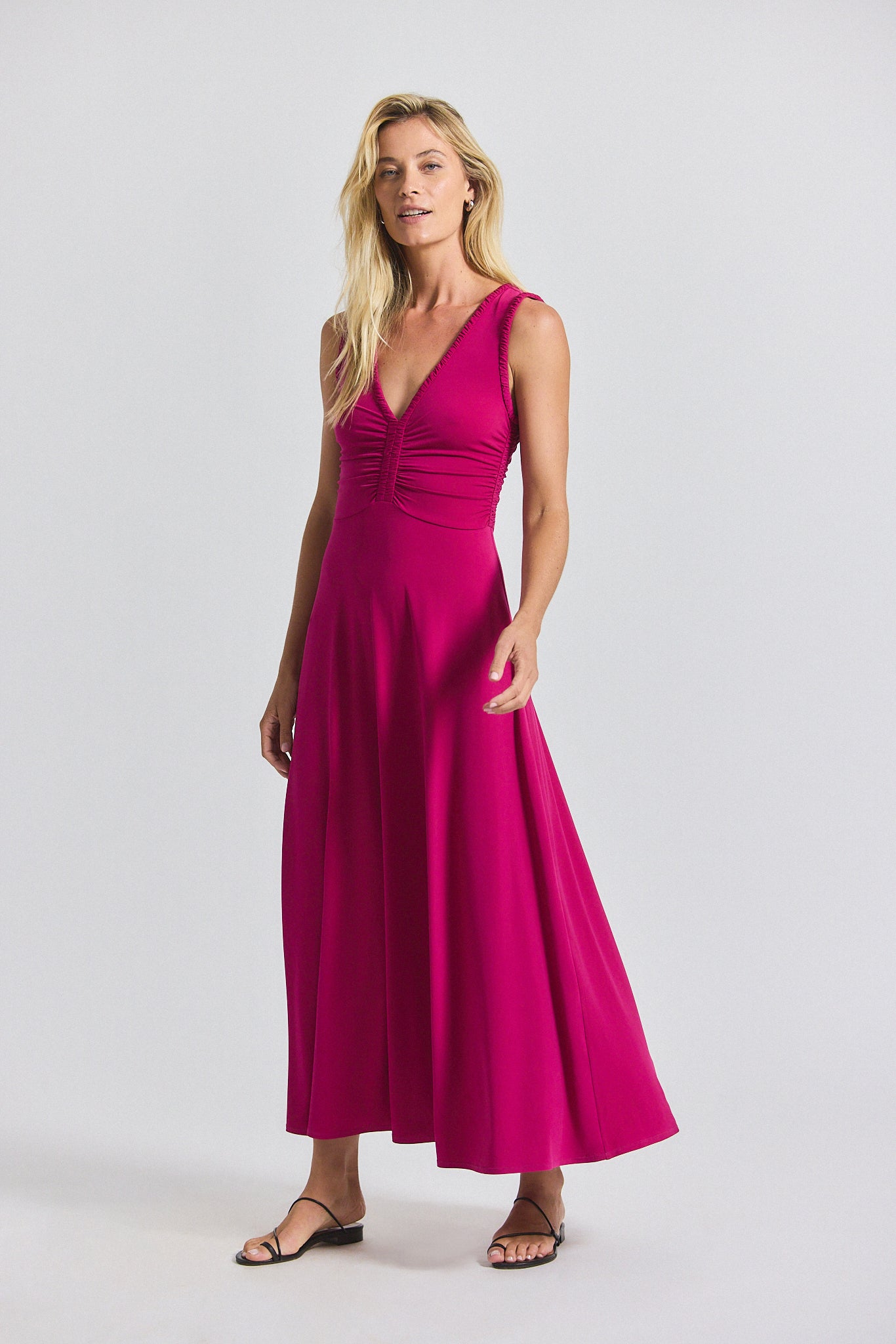 Derek Lam 10 Crosby Misha Matte Jersey Ruched Dress Derek Lam 10 Crosby Misha Matte Jersey Ruched Dress