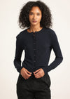 Navy Thibeaut Long Sleeve Cardigan |  Women's Sweater by Derek Lam 10 Crosby