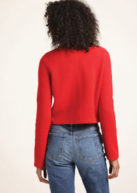 Red Nebula Sequin Cardigan | Women's Top by Derek Lam 10 Crosby