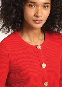 Red Nebula Sequin Cardigan | Women's Top by Derek Lam 10 Crosby