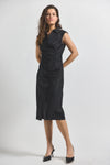 Black Nera Ruched Button Down Dress | Women's Dresses by Derek Lam 10 Crosby