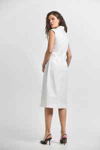 Soft White Nera Ruched Button Down Dress | Women's Dresses by Derek Lam 10 Crosby