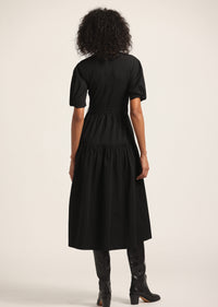 Black Natalia Mixed Media Dress | Women's Dresses by Derek Lam 10 Crosby