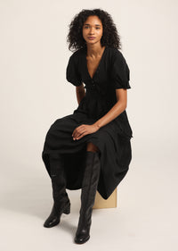 Black Natalia Mixed Media Dress | Women's Dresses by Derek Lam 10 Crosby