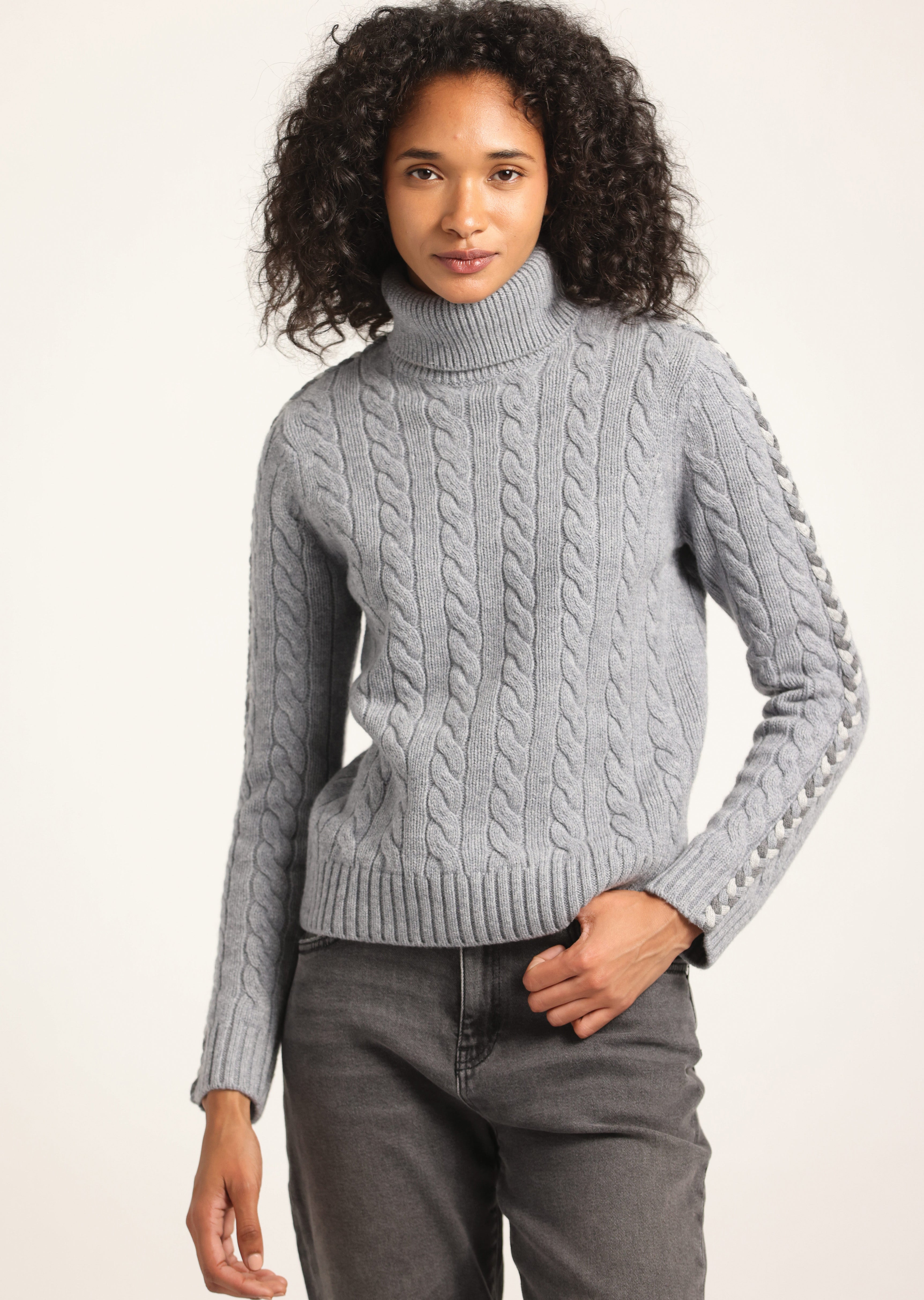 Pippa Lace Up Turtleneck