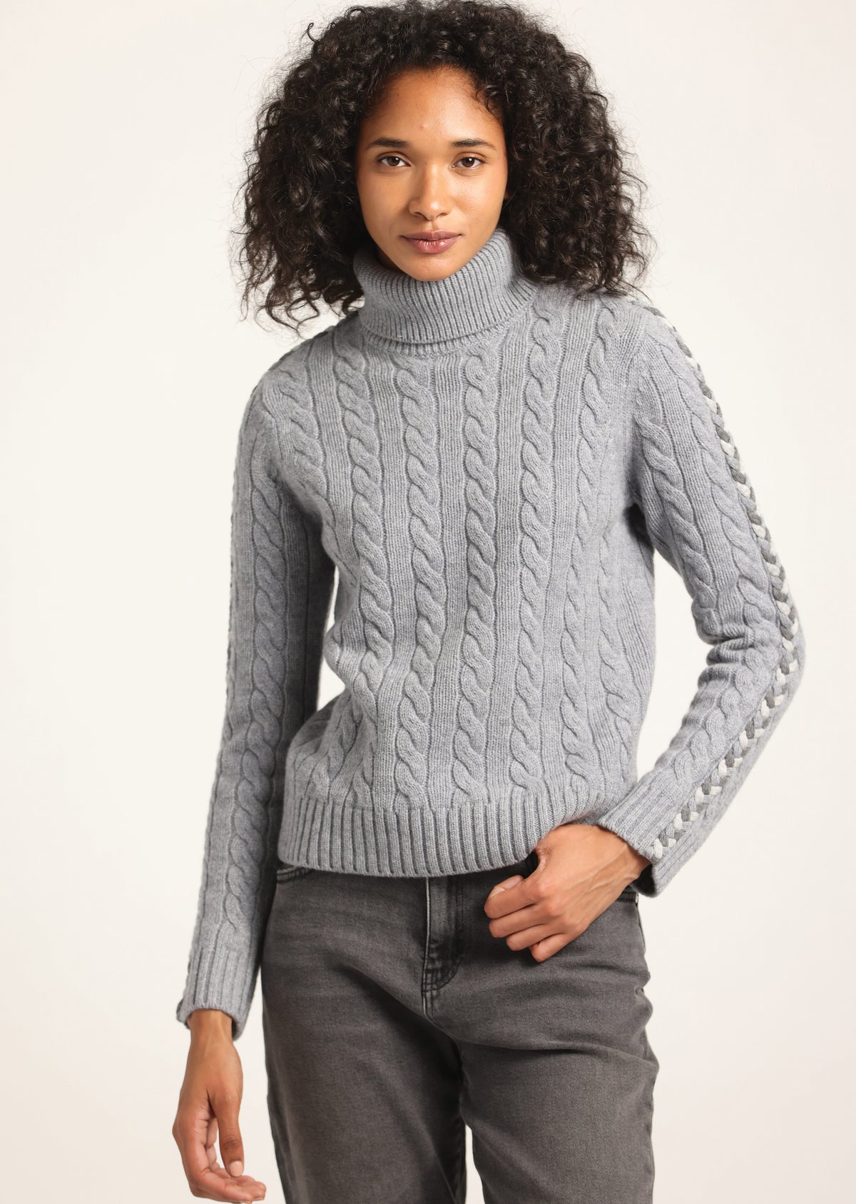 Pippa Lace Up Turtleneck