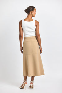 Camel Nicolette Midi Skirt | Women's Skirts by Derek Lam 10 Crosby