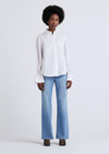 Optic White Wesley Button Front Shirt | Women's Top by Derek Lam 10 Crosby