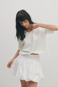 Persis Bubble Skirt - White