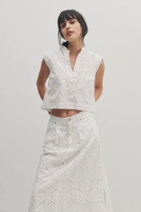 Tilda Sleeveless Top - White