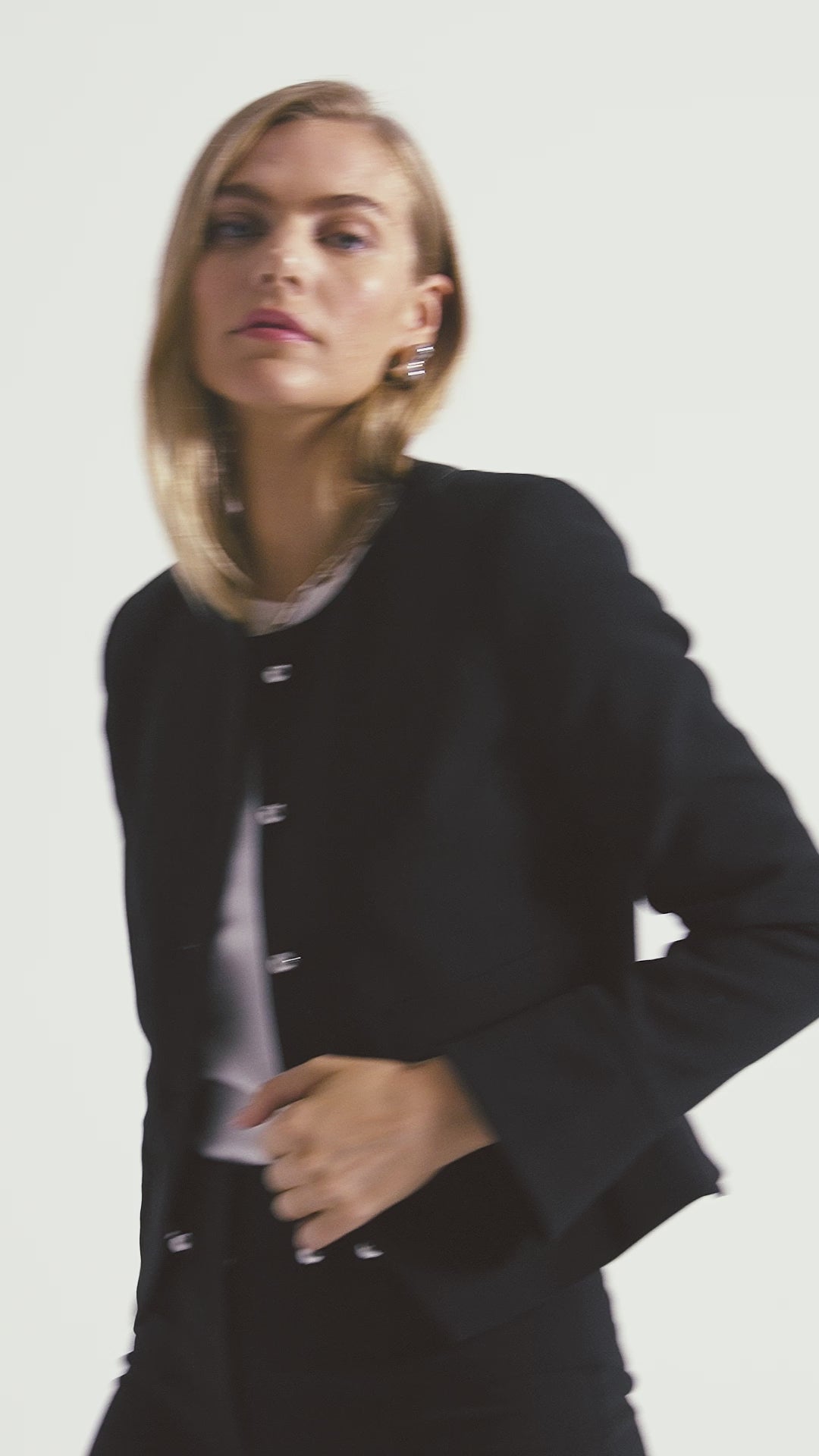 Elizabeth Peplum Jacket - Black | Derek Lam