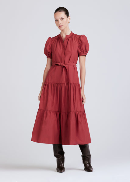 Alexandra Puff Sleeve Shirt Midi Dress | Derek Lam 10 Crosby