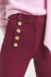 Bordeaux Robertson Flare Leg Trouser | Women's Pants by Derek Lam 10 Crosby