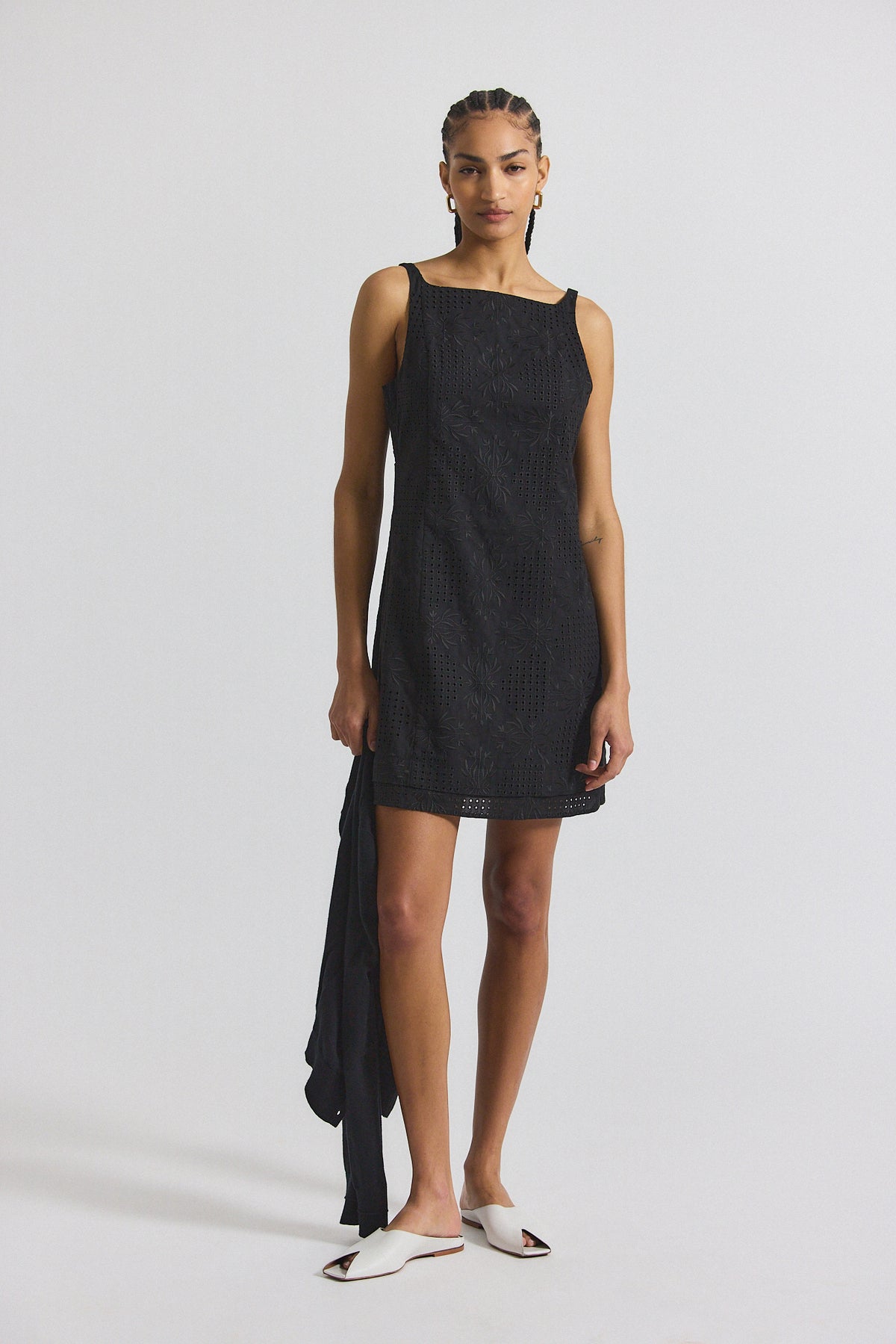 Saige Garden Tile Eyelet Mini Dress