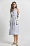 Blue Multi Shanaya Front Wrap Dress | Women's Dresses by Derek Lam 10 Crosby