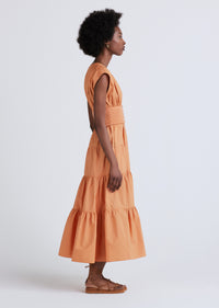 Soft Peach Antara A-Line Dress | Women's Dress by Derek Lam 10 Crosby
