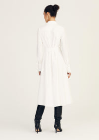 Annette Long Sleeve Pleated Shirt Dress |  Women's Dress by Derek Lam 10 Crosby